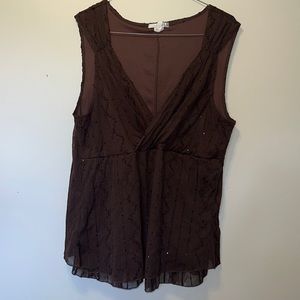 Lacey outer fabric with sequins